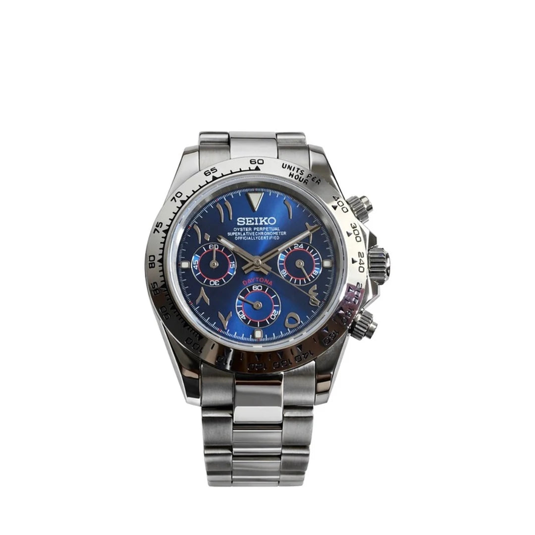 Blue Sunburst Chronograph watch