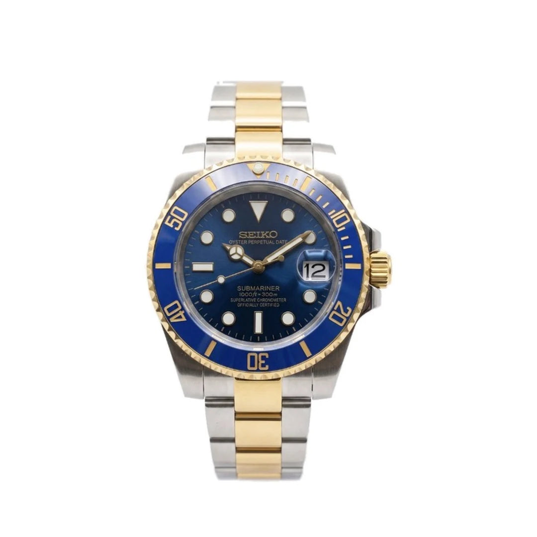 Divers-style watch, two-tone
