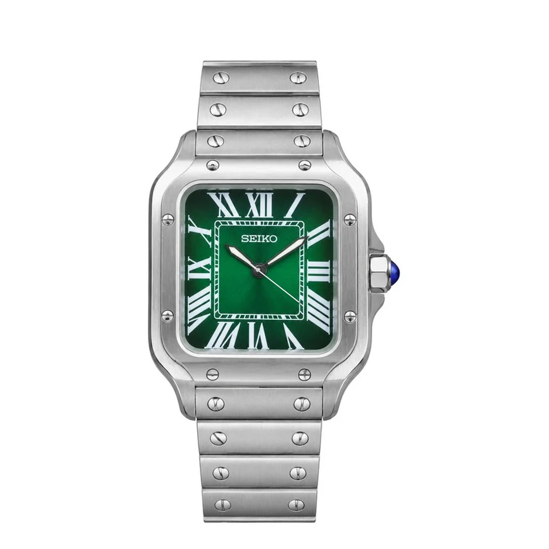 Green Roman Square watch