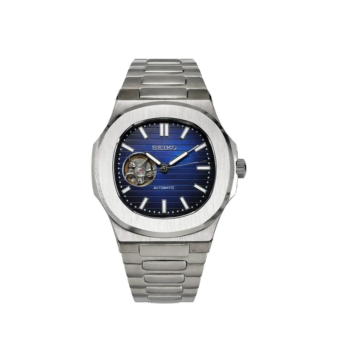 Blue Open-Heart Square watch