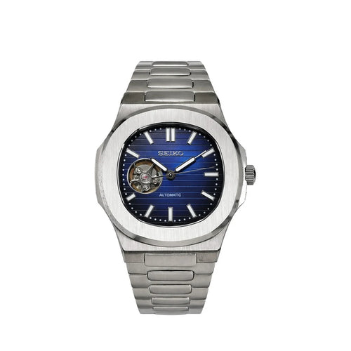 Blue Open-Heart Square watch